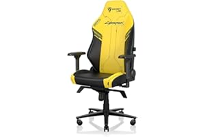 Secretlab TITAN Evo 2022 Cyberpunk 2077 Gaming Chair - Reclining - Ergonomic & Comfortable Computer Chair with 4D Armrests - Magnetic Head Pillow & Lumbar Support - Small - Yellow/Black - PU Leather