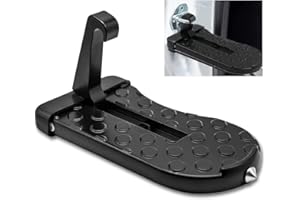Ygapuzi Universal Car Door Latch Step, Pieghevole Car Roof Rack Step con vetro window Breaker, facile accesso al tetto per la maggior parte dell'automobile, SUV, camion, carico massimo 400 LBS (Nero)