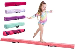 TINY TUMBLERS Poutre gymnastique pour enfants - 210/240/270/300cm - Équipement d'équilibre incroyable pour les enfants à la maison - Faux suède, mousse EVA haute densité - Cartes Flash, sangles de transport