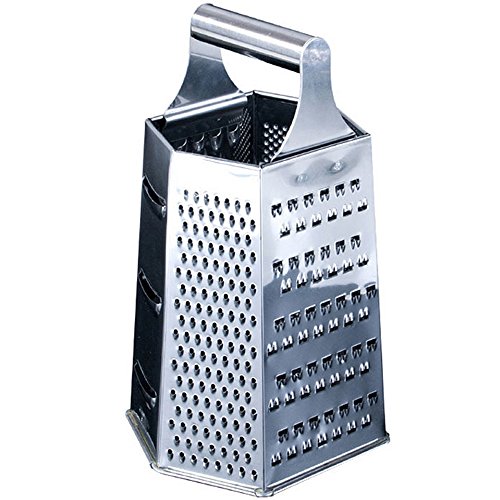 6-IN-1 REIBE UNIVERSAL GEMÜSEHOBEL KÄSEREIBE INNOV4TO: Profi-Reibe, praktisch, innovativ, ultra-scharf, 6 verschiedene Reibflächen, edel, spülmaschinenfest, aus rostfreiem Edelstahl, für alle Zwecke gerüstet • Schäler, Sechskantreibe, Turmreibe, Gemüsereibe, Raspel