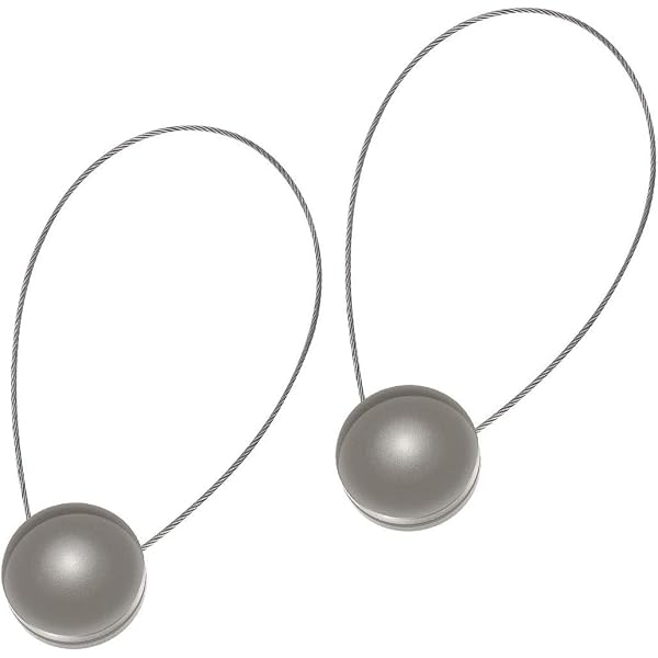 2 Embrasses De Rideau Magnétiques - Fixation Sans Perçage, Aimants Puissants, Longueur 50,5 Cm, Blanc, Pour Maison Et Bureau