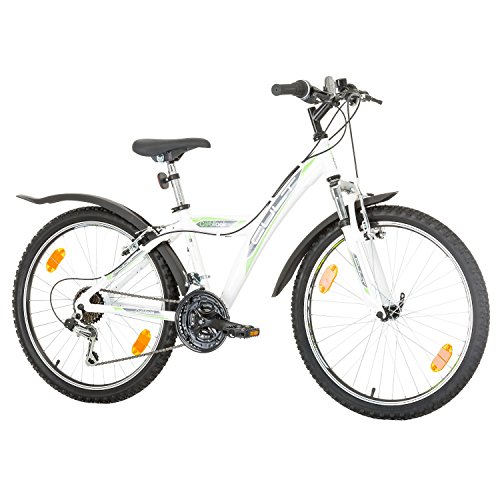 24 Zoll, CoollooK, fahrrad, CULT, Jungen, Unisex, ALLOY, city, Aluminium, Shimano 21 GANG, RH 35cm, Weiß, - 4