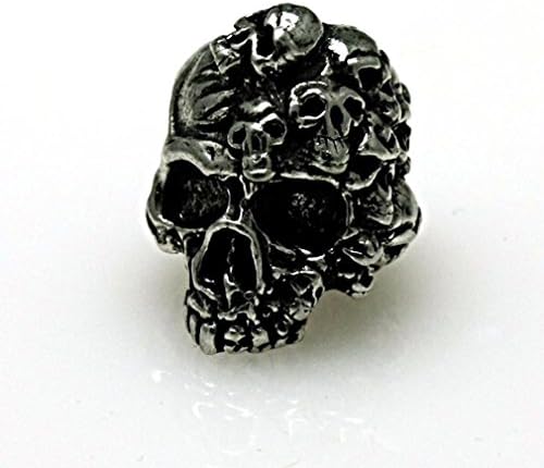 SchmuckatelliCo Mind Skull Bead Pewter