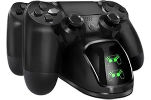 Microware Dual Charging Dock For PS4 Slim Pro Wireless Controller Docking Station USB Dual Charger Dock
