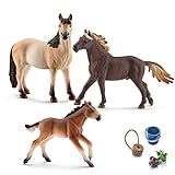 schleich mustang set  Horseclub Schleich Mustang Familie (13805 + 13806 + 13807) + 42196 Pferdefutter