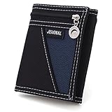 OURBAG Hommes Décontractée Portefeuille en Toile Verticale Noir Moyen