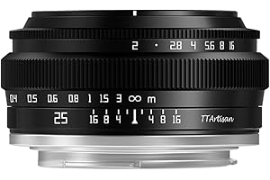 TTArtisan APS-C 25 mm F2 metalowy obiektyw kompatybilny z mocowaniem Fuji X - czarny