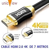 cable hdmi 7 metros mercadolibre 📍Longitud: 7 (metros) | Blindaje: triple (lámina y trenzado) | Conexiones: 2 conectores HDMI de 19 pines, bañados en oro de 24K