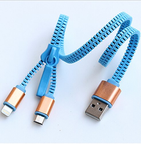 iPhone Charger Cable,Yosou zipper 2-in-1 Lightning Micro USB Cable [iPhone cable] [Android cable] for iPhone7/7 plus/ 6S Plus/6 Plus/6S/6/SE/5S/5C/5, iPad4, iPad Pro, Samsung Galaxy , S6, S5, Note 4, Note,other Android Devices