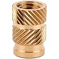 E-Z LOK Threaded Insert for Plastic Straight Flush Brass Thread Inserts 3/8-16 Pack of 25