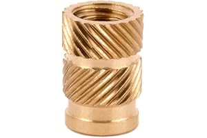 E-Z LOK Threaded Insert for Plastic Straight Flush Brass Thread Inserts 3/8-16 Pack of 25