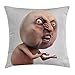 Produktbild Linkla Danniol Humor Decor Throw Pillow Cushion Cover, Scary Internet Meme with Why You No Expression Angry Trolling Chat Digital Design, Decorative Square Accent Pillow Case, 18 X 18 Inches, Peach