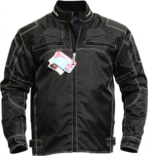 German Wear - Chaqueta para motocicleta de tejido, color negro