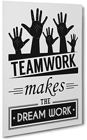 Picture on canvas – FRAMED – READY TO HANG – Quote Motivational – Leadership Team Dimensione: 100x152cm A - Senza Cornice