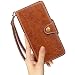 Produktbild Phone Case & Hülle Für Samsung Galaxy S7 Edge Öl Wachs Textur Patten Retro Folio Flip Stand Fall Magnet Magnet Verschluss Design PU Leder Tasche mit Lanyard & Halter ( Color : Brown )