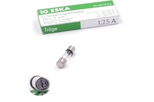 SPC-BOUTIQUE 10x Fusible temporisé (T) en verre 1.25A / 250VAC 5x20mm