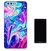 Produktbild c1105 - Cool liquid Marble Effect Universe Hot Pink Blue Design Huawei Honor 8 Fashion Trend Silikon Hülle Schutzhülle Schutzcase Gel Rubber Silicone Hülle