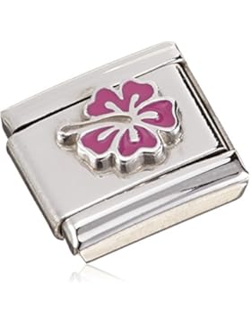 Nomination Damen-Charm Hibiskus fuchsia Edelstahl Emaille - 330202/23