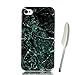 Produktbild Marmor Hülle für iPhone 4,Handyhülle iPhone 4s Silikon,Edaroo Schwarzgrün Marmor Muster Weiche TPU Schutzhülle Anti-Scratch Flexibel Silikon Ultra Slim Backcover Case für Apple iPhone 4/4S Tasche