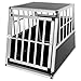 Produktbild EUGAD Hundebox Hundetransportbox Aluminium Transportbox Alubox Hund 1 Türig Reisebox Gitterbox Schwarz HT2011