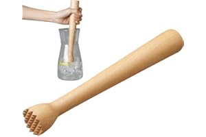 Vepoty Holz-Cocktail-Stößel, Eisbrecher-Hammer, multifunktionaler Getränke-Stößel zum Zerkleinern von Früchten, Pressen von Minz- und Zuckerwürfeln