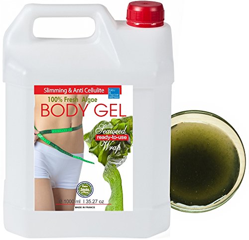 Inch-loss Body Seaweed Wrap in Gel 1000ml ? Seaweed Gel Ready-to-Use for Face, Body and Bath ?Gel Fango d'Alga Anti Cellulite ? Inch-Loss Body Wrap Contour Treatment ? Algae Facial Mask (oily skin, anti acne, psoriasis and eczema)? Helpful in treating Dermatiitis and Eczema. ? Detox, Slimming and Remineralizing Body Wrap ? Tummy Waist ? Fine and nice smelling GEL, ? SPA and In-Home treatment by bleumarine Bretania