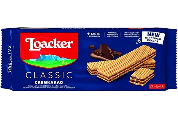 12 x Loacker Wafer Cremkakao våffelblandning av kakao och choklad 175 g