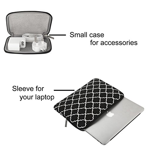 MOSISO Tasche Sleeve H  lle f  r 13-13 3 Zoll MacBook Pro  MacBook Air  Notebook Quatrefoil Stil Canvas Gewebe Laptoph  lle Schutzh  lle Laptoptasche 
