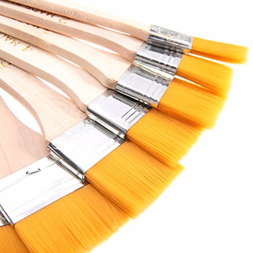 12× Holz Olgemälde Pinsel Set Künstler Acryl Aquarellfarbe Werkzeug - 7