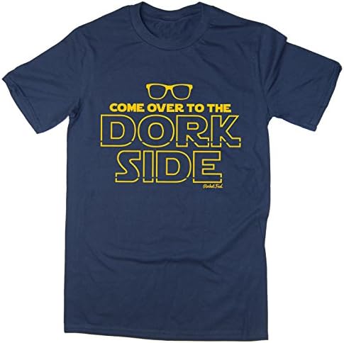 Rocket Fuel Over To The DORK Side' Mens Funny Printed T-Shirt Many Colours and Sizes - Navy - Small