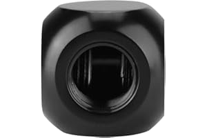 DIYEENI G1/4 Tube Connector Inner Thread Brass 3 Way PC Water Cooling Tube Connector Fitting Adapter 3-Way (T Type) Threaded Holes