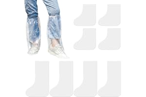 MUVONZI 8 Stück Regenschutz Schuhe, Regen Schuhüberzieher, Schuhüberzieher Einweg, Regenschutz, wasserdichte Schutzüberzieher, Rutschfester, überzieher schuhe, transparenter Kunststoff, 4 lang und 4 kurz