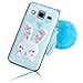 Produktbild Schutzhülle für Samsung Galaxy Core Prime G360/SM-G360 F Tasche Sunroyal® Schale Weich Case Cover Premium extrem dünn TPU Flip Box Slim Ultra Slim Stoßstange Bumper Rabbit Cartoon Ultra Thin Smartphone Case Transparent mit Standfunktion acollador und die Quasten Kugel Haar Lanudo Uhrband, niedlich Hasenohren Rubber Bunny Hase Häschen Telefon Zubehör Shell Diamant-Liebe