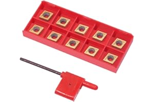DONKEN 10pcs CNC Carbide Insert Cutter Indexable Lathe Milling Inserts Turning Tools with Wrench CCMT09T304 for Steel