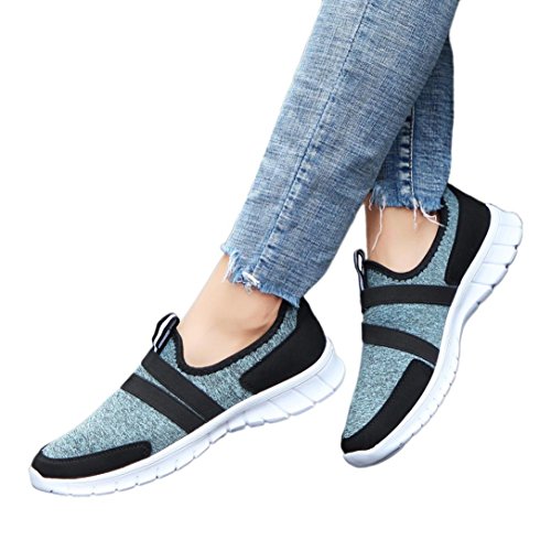 Preisvergleich Produktbild Mode Turnschuhe,Unisex Absolute Männer Frau Laufschuhe Atmungsaktiv Turnschuhe Sneaker Männer Casual Sportschuhe Patchwork Reise Schnürschuhe Sportschuhe (EU:44 / CN:45, Hellblau)