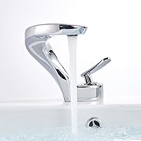 Onyzpily Chrom Waschtischarmatur Wasserhahn Bad Armatur Mischbatterie Einhebelmischer Badarmatur Hochdruck Waschbecken…