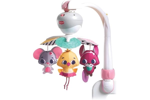 Tiny Love Mobile de Voyage, 3-in-1 Mobile Musical Lit Bébé Portable, 0+ Mois, Mobile Bebe Poussette, Multi-usage avec 3 Connecteurs, 5 Mélodies, 30 Minutes de Musique, Collection Princesse
