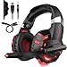 Produktbild Headset PC,DIZA100 K2 Gaming Kopfhörer für PS4 PC Xbox One,LED Light,Mikrofon,Bass Surround (Rot)