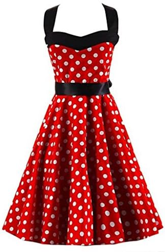 Prom Dresses, YILIA 1950s Vintage Polka Dot Summer Dresses for Women