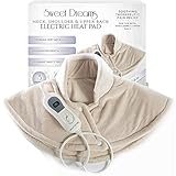 Sweet Dreams Luxurious Soft Neck & Shoulder Electric Heating Pad - Therapeutic, Soothing Pain Relief Therapy for Neck, Shoulders and Upper Back