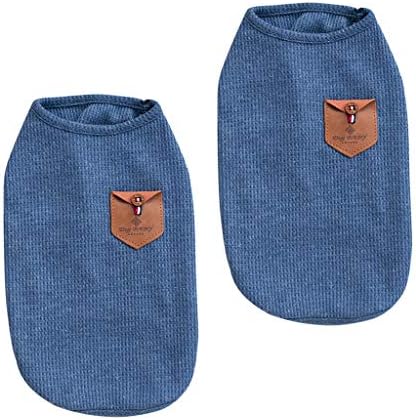 SM SunniMix 2pcs Puppy Dog Cat Vest Dress T SHIRT Coat Clothes Apparel - Korean Style