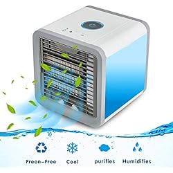 Refroidisseur D'air Portable USB Ventilateur 3 EN 1 Réglable Air Climatiseur Mini Air Refroidisseur Humidificateur Purificateur 7 LED Couleurs pour Maison/Bureau /Camping