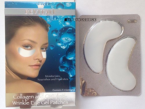 5 Pairs of Eye Gel Patches Of Revitale Collagen & Q10 Anti-Wrinkle Eye Patches
