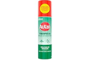 Autan Tropical Aérosol - Répulsif Moustiques Tigres et Tropicaux - Jusqu'à 8H de Protection - 1 Aerosol, 100ml