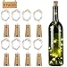 Produktbild Flaschenlicht 8er 18 LED Korken mit Kupferdraht, PREUP LED Lichterkette 100cm Glaslicht mit 36 Batterien, romantische Beleuchtung/Geschenkidee/Deko für Weinflasche DIY Party Hochzeit (warmweiß)