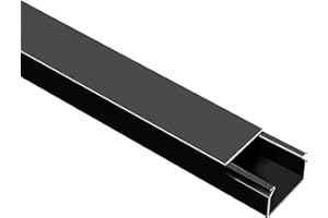 CILSON Canaleta autoadhesiva para cables, 20 m, 60 x 40 mm, color negro