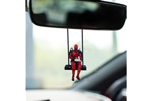 ZKTSRY Deadpool Car Accessories,Car Rear View Mirror Hanging Accessories,Funny car Accessories,for Office Home Hanging Micro Landscape Decor Birthday Romantic Gift (Style 3)