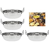 U COOK Balti Dish Set of 4. Stainless Steel Kadhai, Curry Bowel and Indian Cuisine Dishes. Multipurpose Indian Serving Karahi