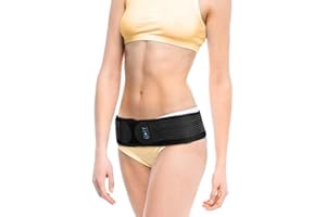 Ezweiji Cinturón Sacroilíaco, Cinturón Articular de Cadera, Cinturón de Soporte Lumbar Sacroilíaco Ajustable Transpirable Negro para Ciática, Pelvis, Lumbar, Dolor de Nervios Y Piernas (M)
