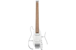 Donner HUSH X PRO E-Gitarren-Kit – Intelligente Reisegitarre mit Dutzenden voreingestellter Kombinationen, 7 Tone Sim Optionen, Metallic Weiß